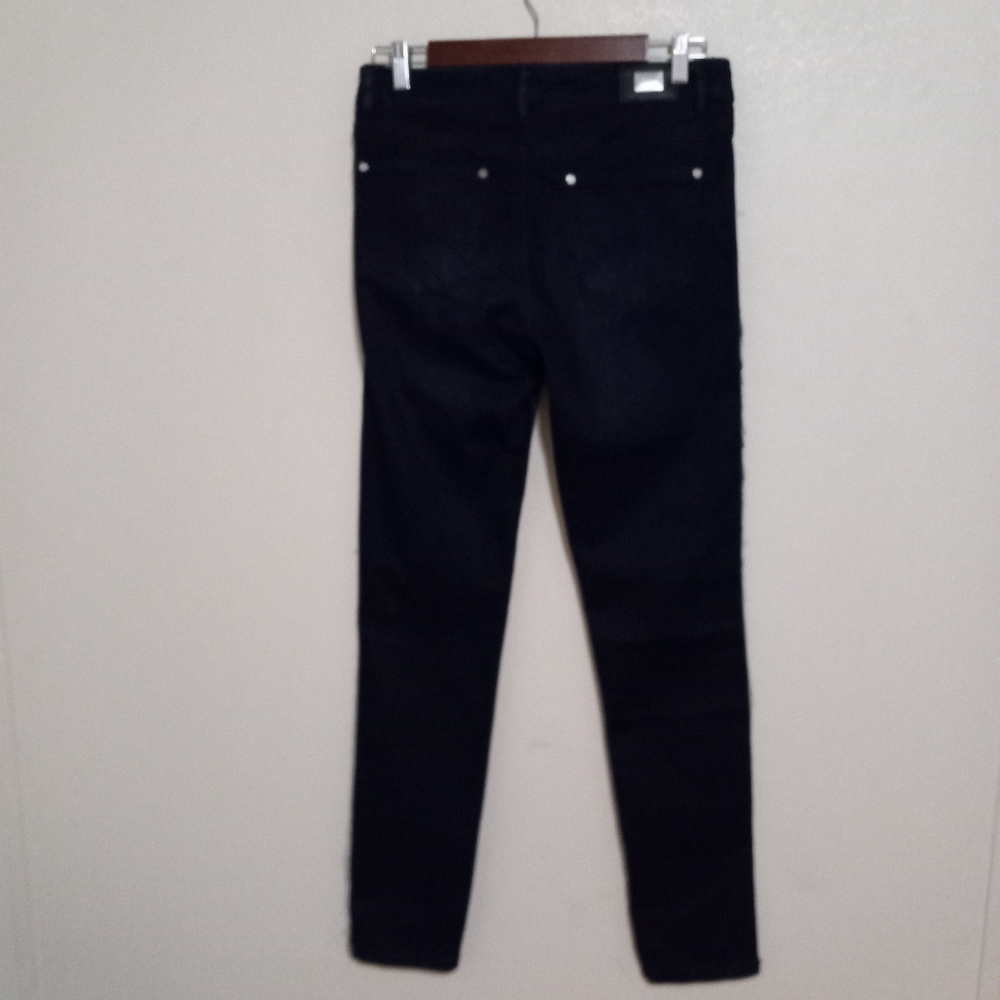 Joseph Ribbkoff 6 Reverse Side Fray Stripe Skinny Stretch Jeans - Picture 7 of 16